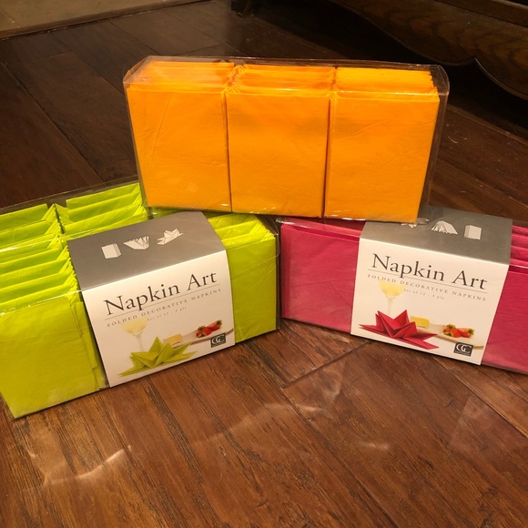 Other - 4 boxes of folded art decorative napkins.